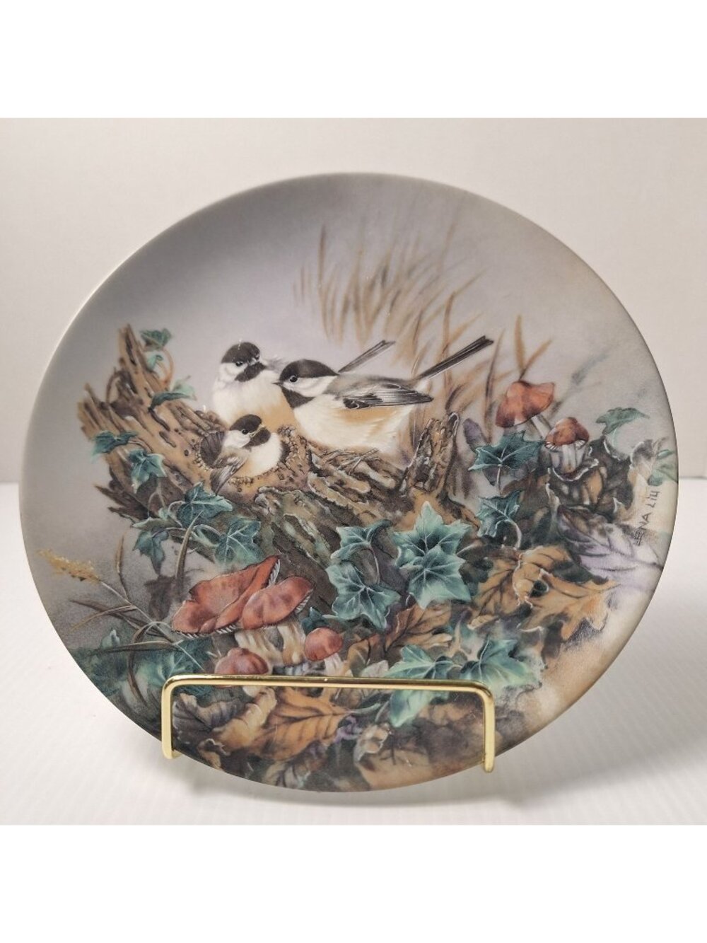 LENA LIU NATURE'S POETRY SERIES "GENTLE REFRAIN" 5TH ISSUE COLLECTOR PLATE